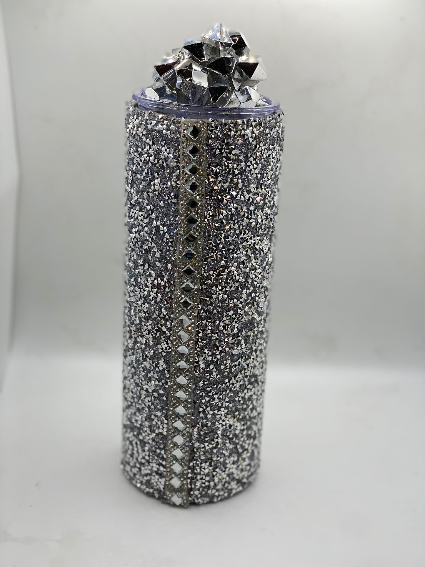 Silver Rhinestone Bling 20 oz Tumbler