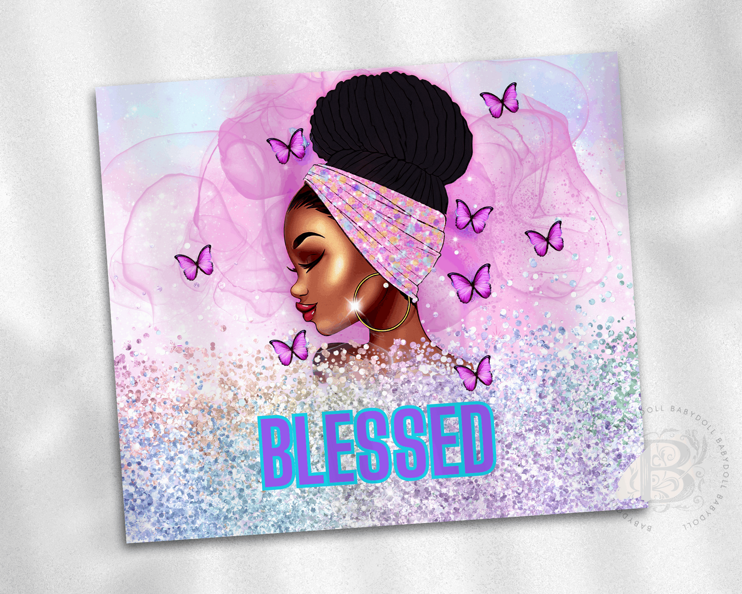 Blessed Woman Glitter 20 oz Custom Tumbler