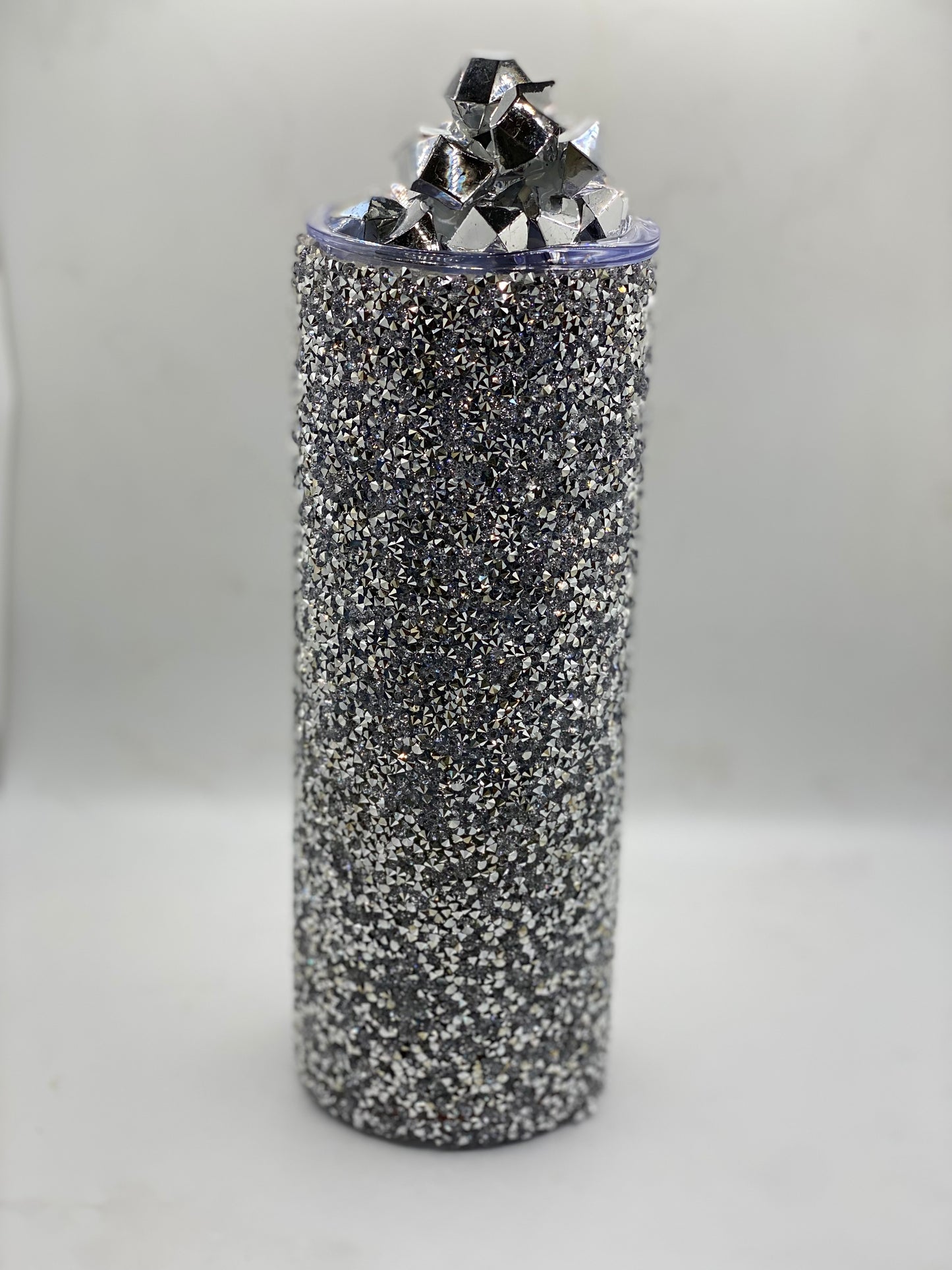 Silver Rhinestone Bling 20 oz Tumbler