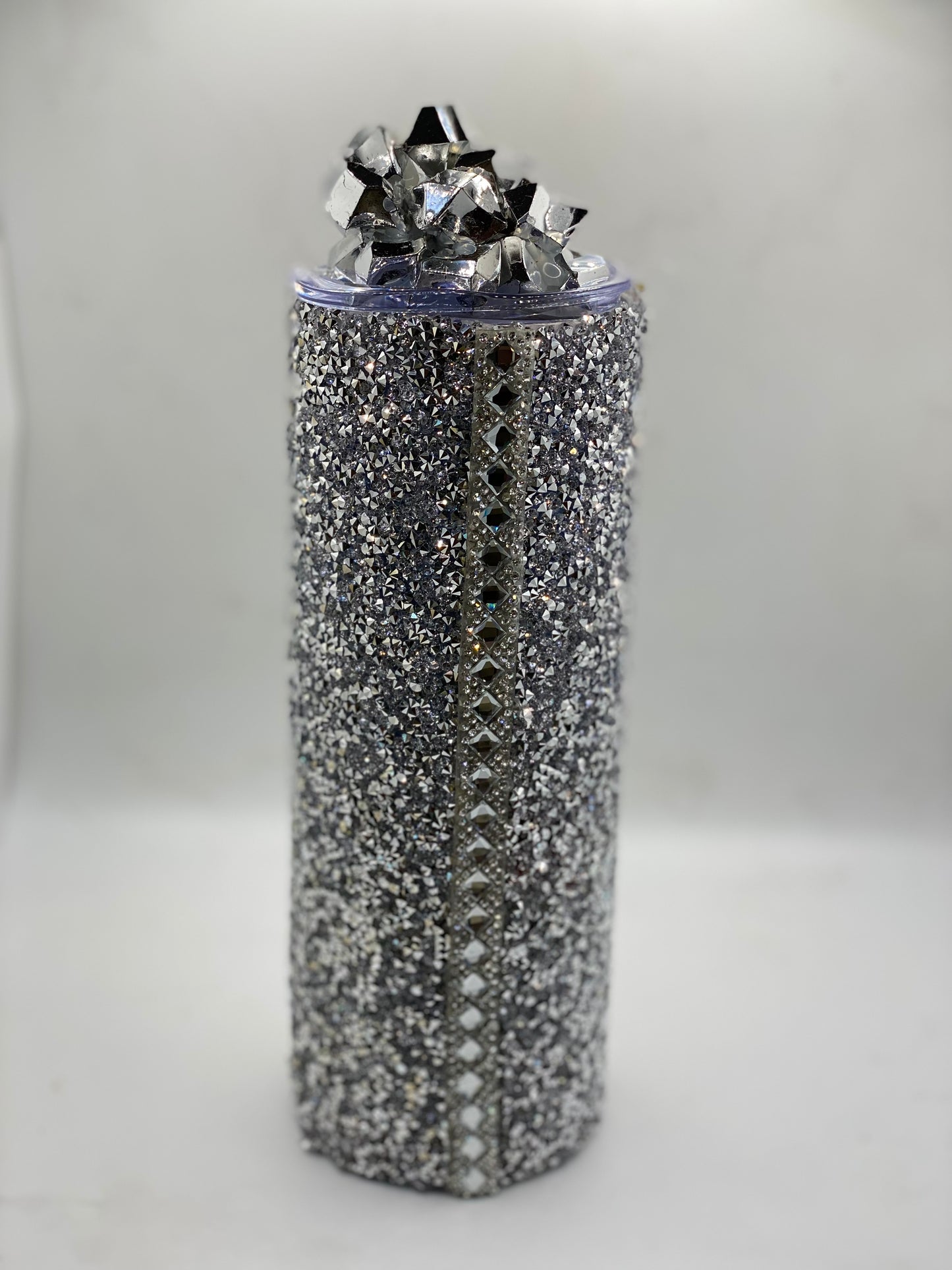 Silver Rhinestone Bling 20 oz Tumbler