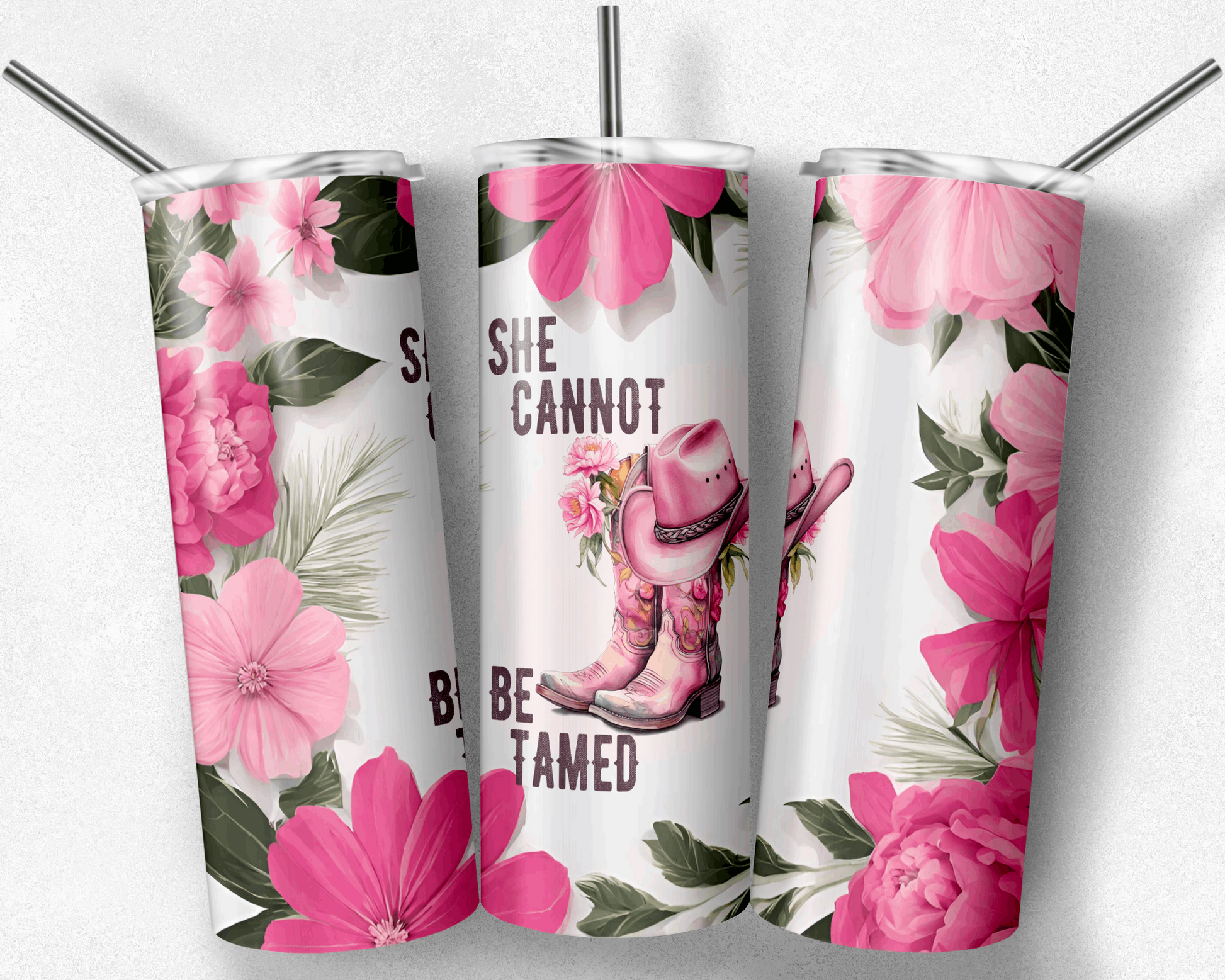 She CANNOT Be Tamed Coastal Cowgirl 20 oz Tumbler