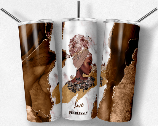 Live Fearlessly 20 oz  Custom Tumbler