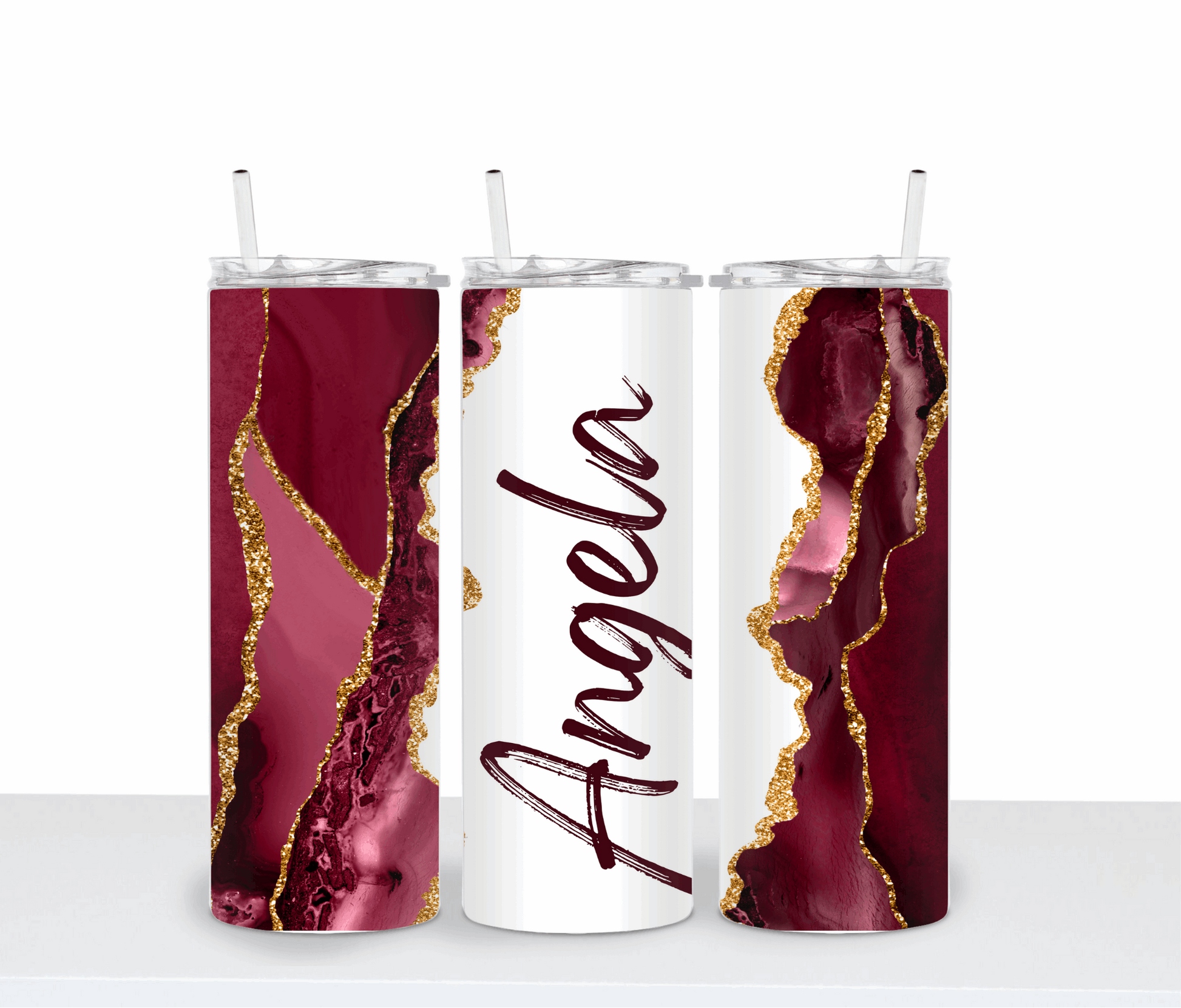 Personalized Agate Shimmer Tumbler