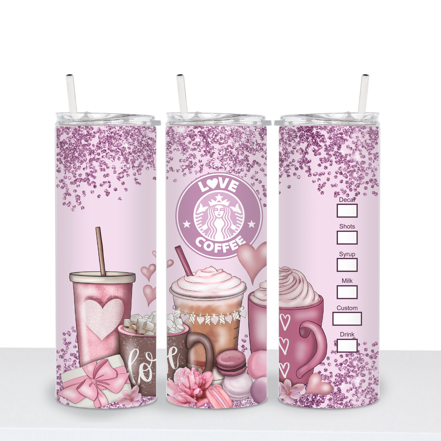 Love Coffee Shimmer Tumbler